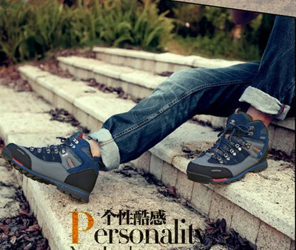 Mixed Gender Hiking Shoes Men Winter Mountain Climbing Trekking Boots Top Quality Outdoor Fashion Casual Snow Boots Plus Size 47