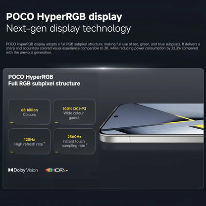 Global Version POCO F8 Pro Snapdragon 8 Elite Processor Smartphone 6.59" 120Hz HyperRGB Display 6210mAh Battery 100W HyperCharge