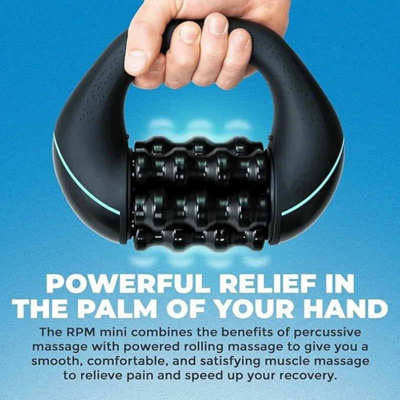 Rolling Percussive Massager, 5-Speed Spin Whole Body Relief, Deep Tissue Muscle Recovery Roller Stick for Leg Foot Calf Massager
