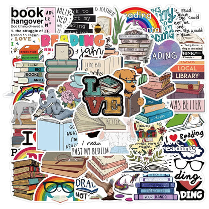 10/50/100pcs Mix Kawaii Smut Bookish Dark Romance Reading Book Stickers Aesthetic DIY Scrapbooking Notebook Laptop Phone Sticker