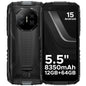 DOOGEE Fire 3 Rugged Phone 5.5" HD+ Display 12GB+64GB 8350mAh Battery 13MP Camera Widevine L1 NFC IP68 Android 15 Cell Phone