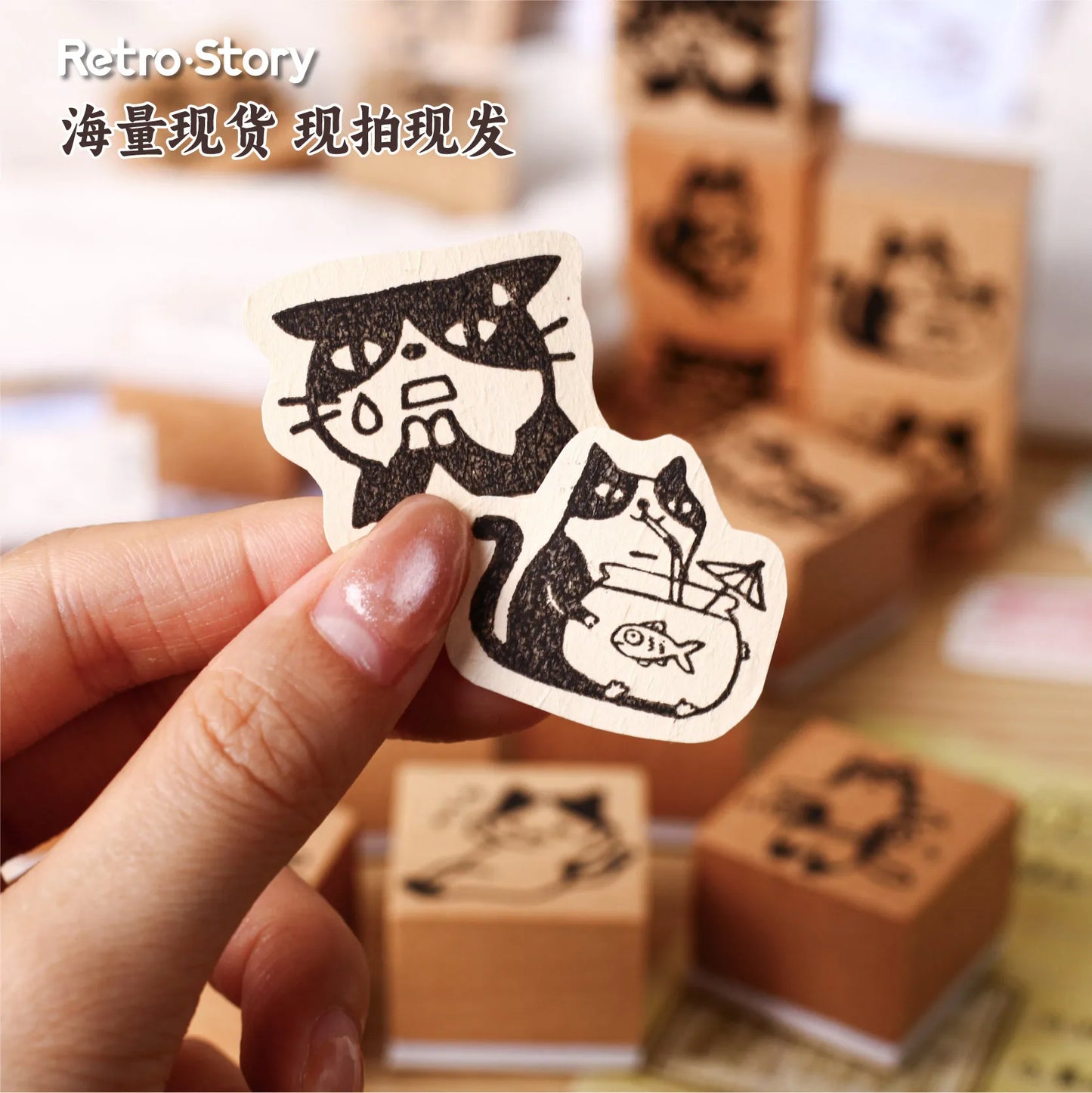 1pc Alphabet Stamps Vintage Wooden Rubber cute pet Stamp Set Stationery Seal Stamping For Card Making Planner Scrapbook