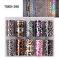 10 Patterns New Metal Nail Foils for Transfer Paper Stickers Floral Chameleon Nails Wraps DIY Water Marble Nail Art Decorations