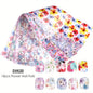 10pcs Clusters of Flowers Nail Foils Transfer Stickers Vintage Floral Design Romantic Starry Sky Paper Elegant Manicure Sliders