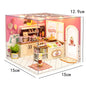 Mini Doll House DIY Small House 3D Puzzle Assembly Building Model Toys Home Bedroom Decoration With Furniture LED Lights Gifts
