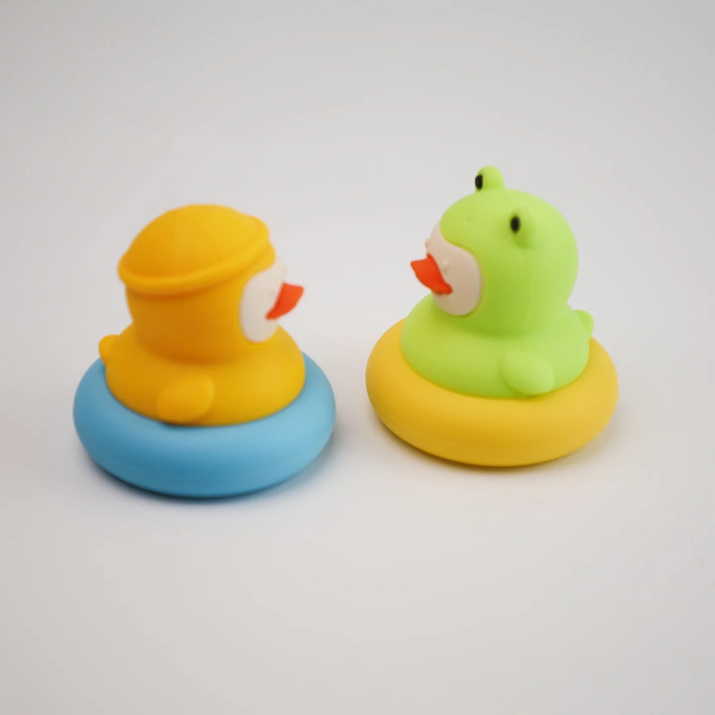 BPA Free Baby Silicone Bath Toys Cute Duckling&Frog Shape Floating Water Toy for Infants Toddlers Fun Bathroom Toys Babies Gifts
