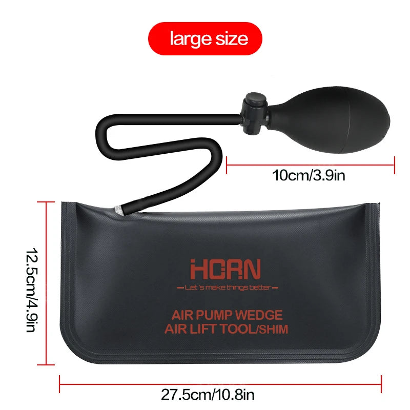 Air Wedge Bag, 3 Piece Strong Commercial Grade Air Bag Pump Professional Leveling Kit Alignment Tool Inflatable Shim Bag