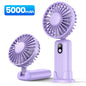 TOPK Portable Mini Fan,2400mAh USB Rechargeable Hand Neck Fan 3in1 Personal Electric Fan Standing Fans for Room Camping Foldable