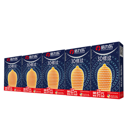 3D Ribbed Condoms 10pcs-50pcs Textured Studded Natural Latex Lubricated Men Extra Stimulation Smooth Silky Wet Sensation Beilile