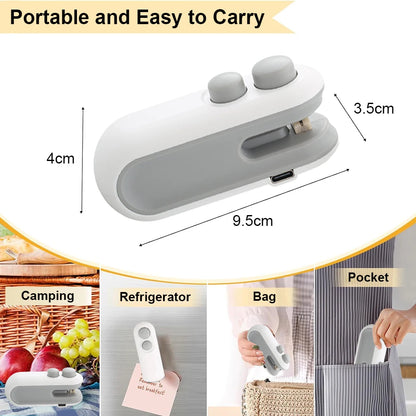 Plastic Bag Sealer Mini Portable Plastic Bags Sealing Machine Handheld Food Packaging Heat Sealer Thermal Plastic Bag Sealants