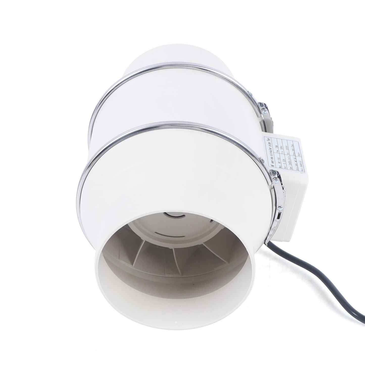 220V Exhaust Fan Silent Duct Ventilation Fan 2600RPM Duct Fan Pipe Extractor for Kitchen Bathroom Toilet (HF-100/HF-150/HF-200)
