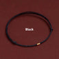 Hand Braided Red Rope Bracelet Copper Lucky Bead Hand Rope Couple Bracelet Simple Buckle Ethnic Original Female Accessory