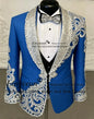 Designer Style Sparkling Diamond Men Suits For Wedding Prom Blazers Outfits 3 Pieces Groom Tuxedos Customized trajes para hombre