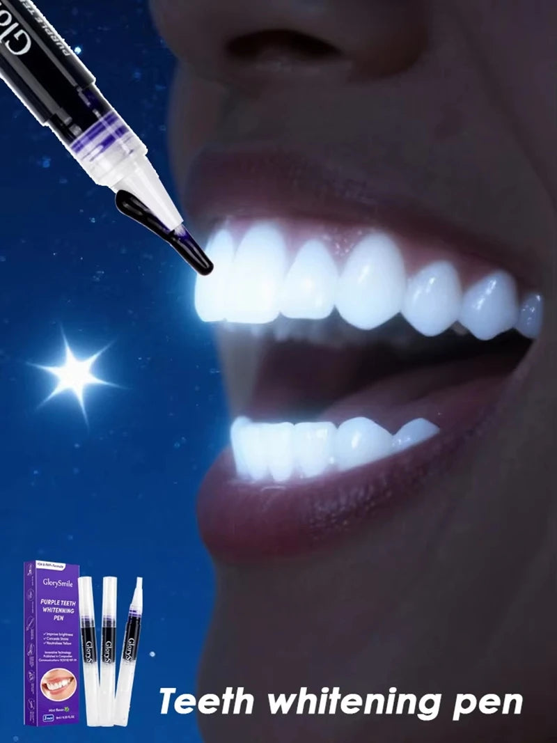Magical Purple Teeth Whitening Pen Freshing Breath Oral  Deep Cleaning Stain Removal Dentifrice Teeth Cleaning Essence Oral Care