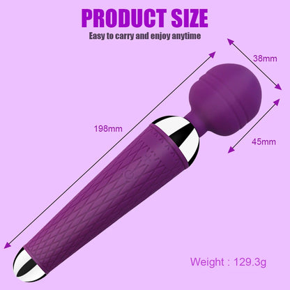 Powerful AV Vibrators for Women USB Recharge Magic Wand Massager Clitoris Stimulator Wellness Erotic Sex Toy Masturbator Product