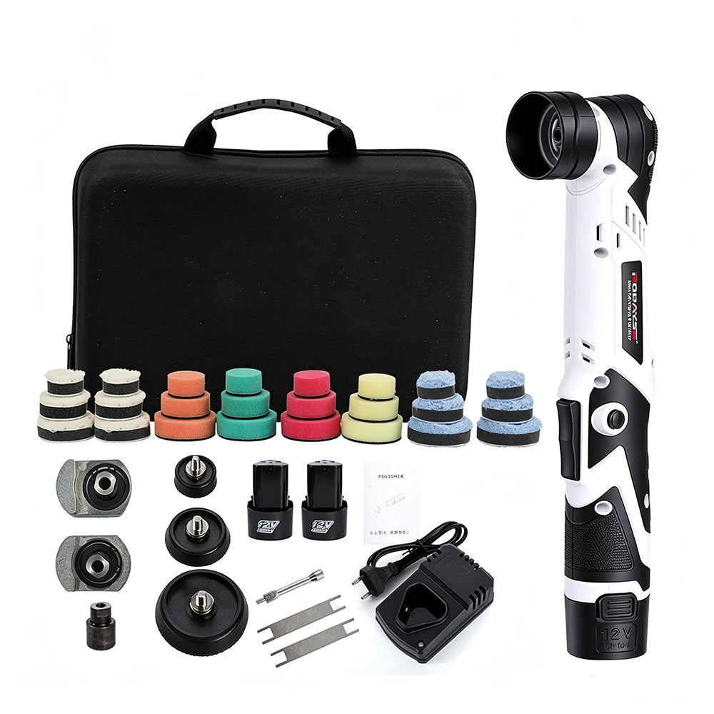 Podofo Wireless Mini Polishing Machine Car Detailing Tool  6 Speed Adjustable Handheld Detail Polisher For Automotive Interior Gaps, Decorative Strips, Corner Finishing, Furniture Polishing And Surface Repair