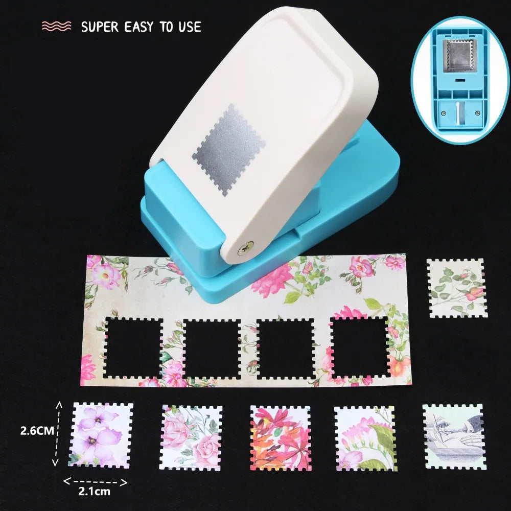 DIY Crafts Stamp Border Punch Handmade Labor-saving Stamp Embossing Machine Portable Embosser Stamp Toothed Puncher