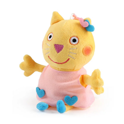 16-19CM Genuine Peppa Pig Bundle pocket 8 Friends Daddy Mammy Peppa George Plush Bahs Stuffed Dolls Pajamas Peppa Kids Gift