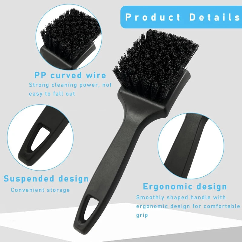Car Wash Brush Auto Tire Rim Wheel Hub Clean Brushes Tire Wheels Detailing Cleaning Tool Automobile Tyre Washing Brush
