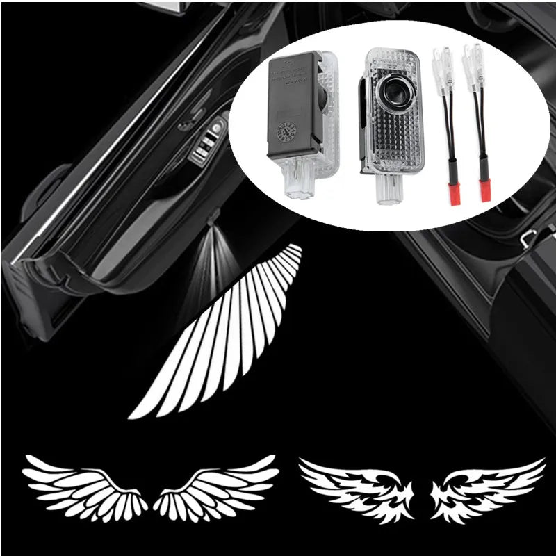 Car Angel Wings Projector Light LED Door Lamp For Audi A3 8P 8V A4 B8 8P A1 A5 A6 A7 A8 Q3 Q5 Q7 Q8 Sline TT S3 S4 S5 S6 S7 S8
