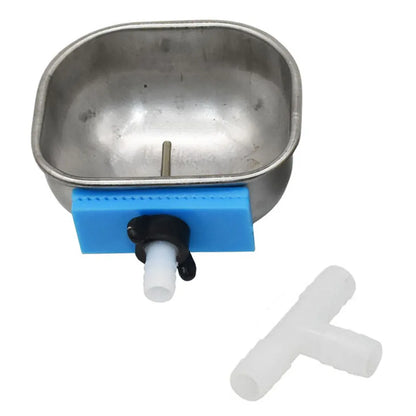 1 Pcs Rabbit Water Bowl Farm Rabbit Automatic Drinker Rabbit Cage Fix Cup Raising Fox Mink Stainless Steel Drinking Bowl