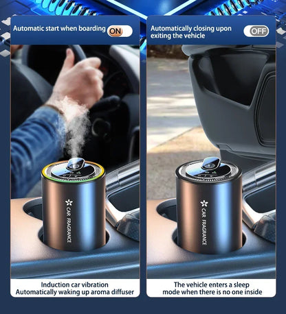 1000mAh Car Air Freshener USB Rechargeable Fragrance Diffuser LED Light Smell Distributor Aromatherapy Scent Air Refresher