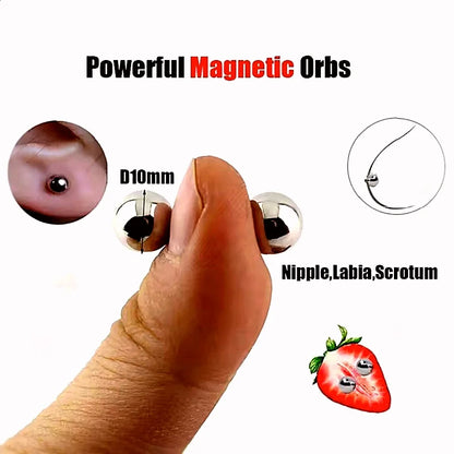 Ultra Powerful Magnetic Orbs Nipple Clamps BDSM Bondage Stimulator Clitoris Labia Nipple Creative Fidget Magnets Adult Sex Toys