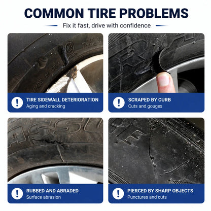 Permanent Rubber Tire Repair Glue 30ml Complete Kit Quick Patch Seal For Bike Motorcycle ATV Car Tyre Crack Leak Repair Supplies