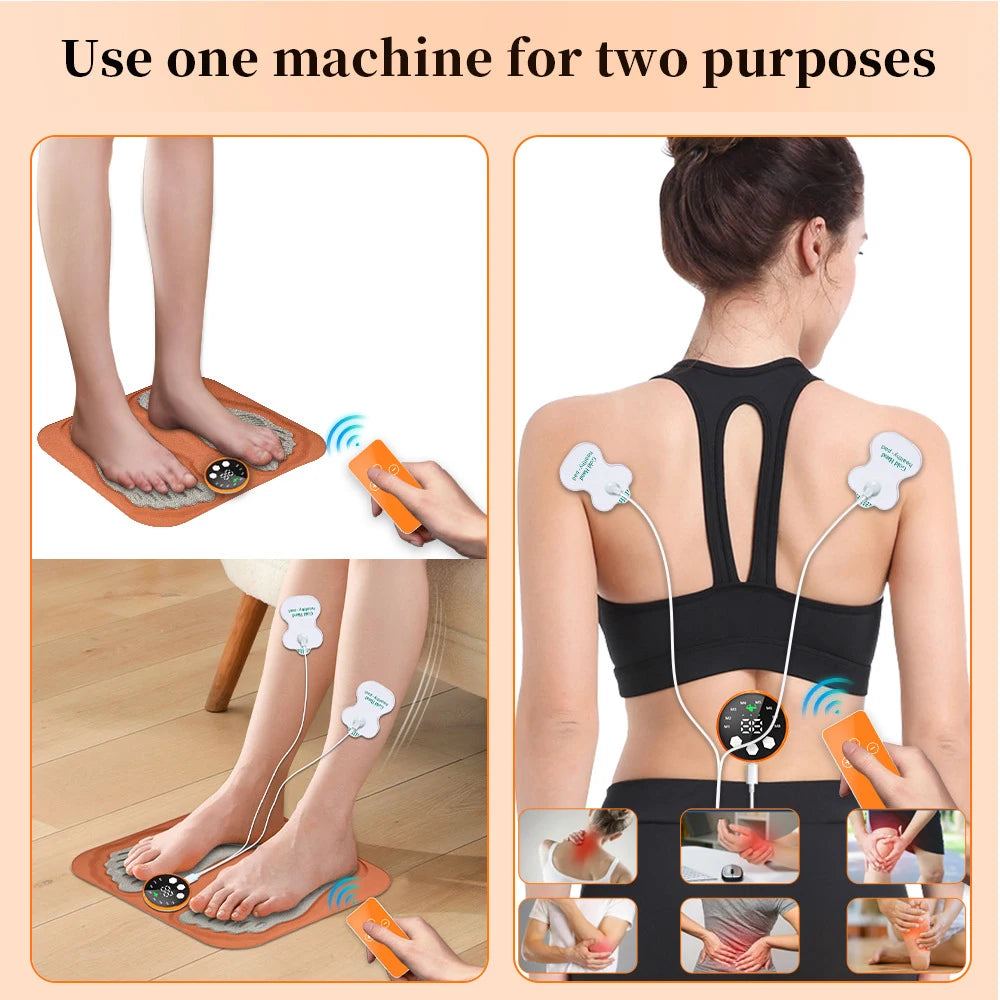 3D Smart Foot Massage Pad Feet Massager Improve Blood Circulation Relax Muscles Slim Legs Foot Pad Rechargeable