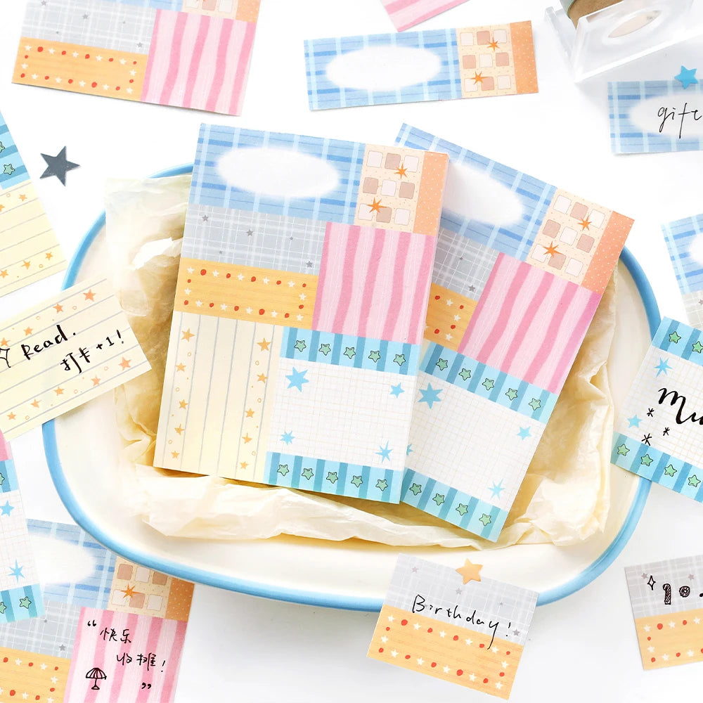 80sheets Starlight Fragment Series Kawaii Ins Message Notes DIY Scrapbooking Material Aesthetics Craft Paper
