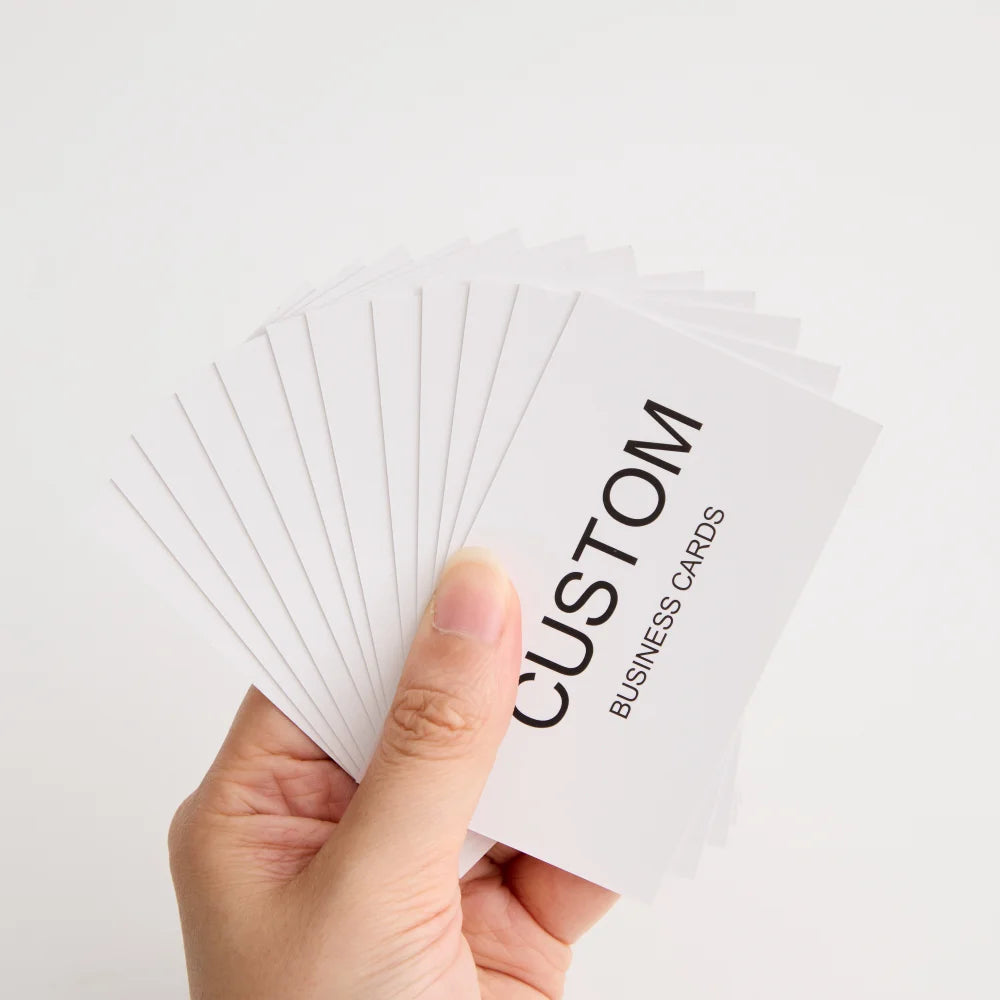 200/500/1000pcs Customizable Cards, Personalized Business Cards with Acrylic Storage Box, Matte Film Thank You Invitations