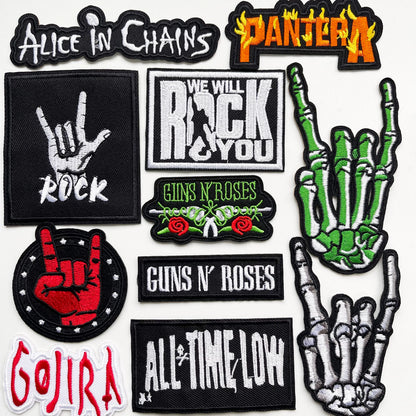 Heavy Metal MUSIC Iron On Patches Cloth BAND ROCK patch Mend Decorate Clothes Apparel Sewing Decoration Applique Badges