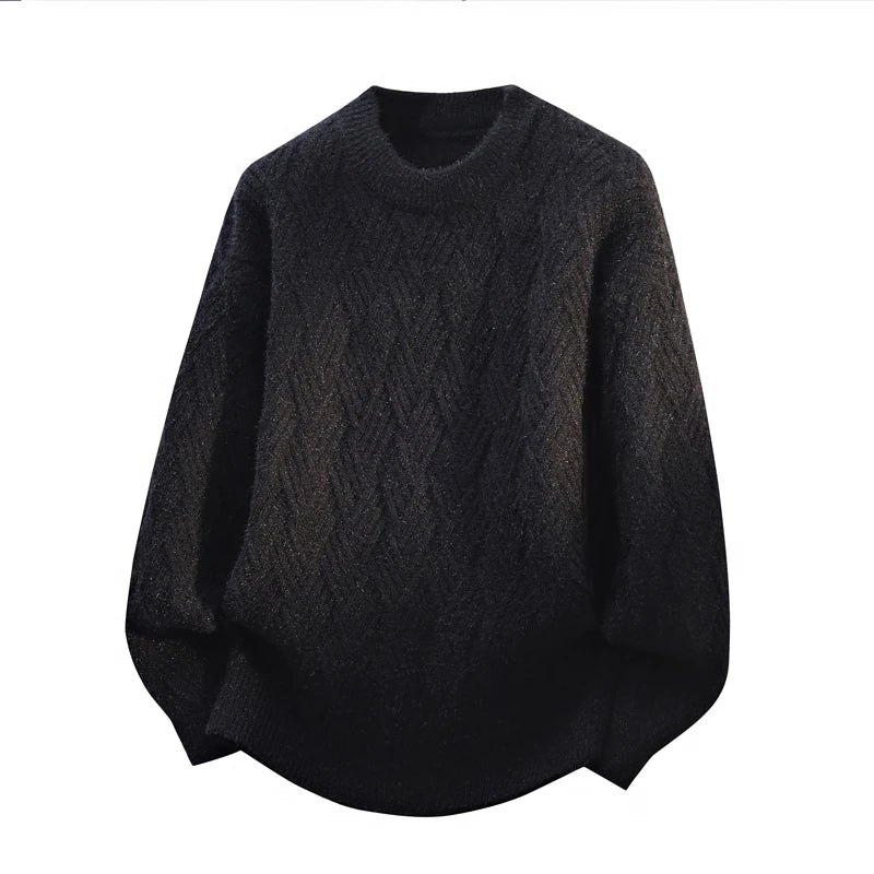 Warm Knitted Pullover 2025 New Winter Men's O-neck Casual Sweater High-quality Men's Pullover Clothing Size 4XL