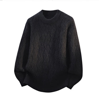 Warm Knitted Pullover 2025 New Winter Men's O-neck Casual Sweater High-quality Men's Pullover Clothing Size 4XL