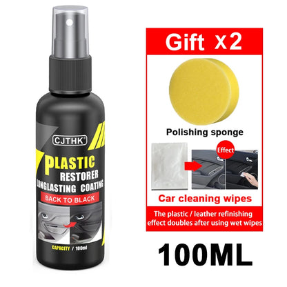 Car Plastic Restorer Back To Black Gloss Plastic Renovator Longlasting Coating Leather Restore Auto Polish Cleaning Products