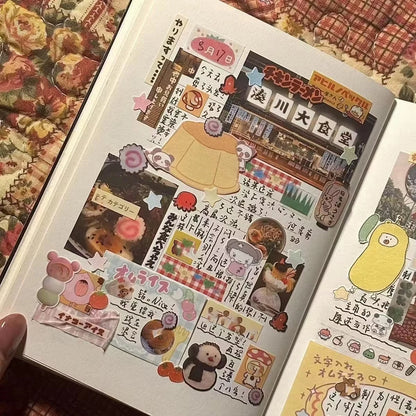 Ancient Style Dumpling Diary Sticker Book Creative High-looking Student Diary Sticker DIY Gu Card Decoration Material Book