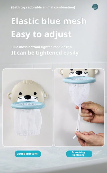 Children Otter Bath Toy Infant Float Ball Set Stackable Floating Boat Soft Water Play Toy Beach Swimming Pool Gift