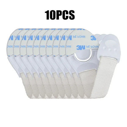 Children Safety Cabinet Locks Safe Quick and Easy Installation by Adhesive Tape Multi-Purpose Safety Locks for Cupboards Drawers