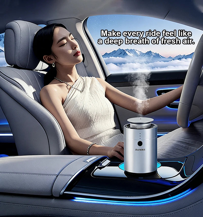 Smart Car Aromatherapy Diffuser AI Auto Sensing Start Stop Spray Quick Odor Eliminator Long Lasting Fragrance Home Car Use