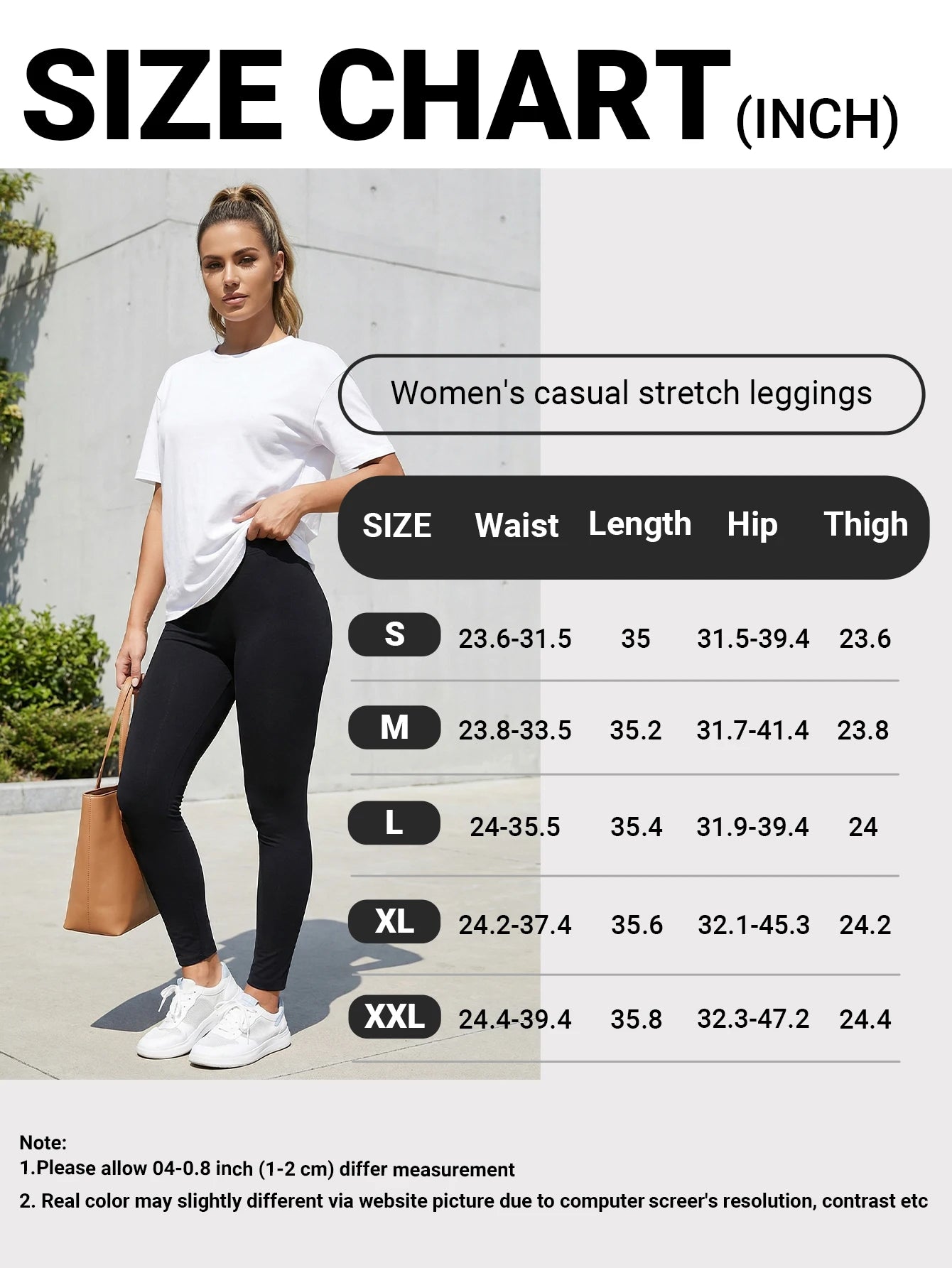 Four Seasons European  American Casual Women's Black Leggings  High Stretch Tight Pants White Polka Dot Pattern Cropped Pants