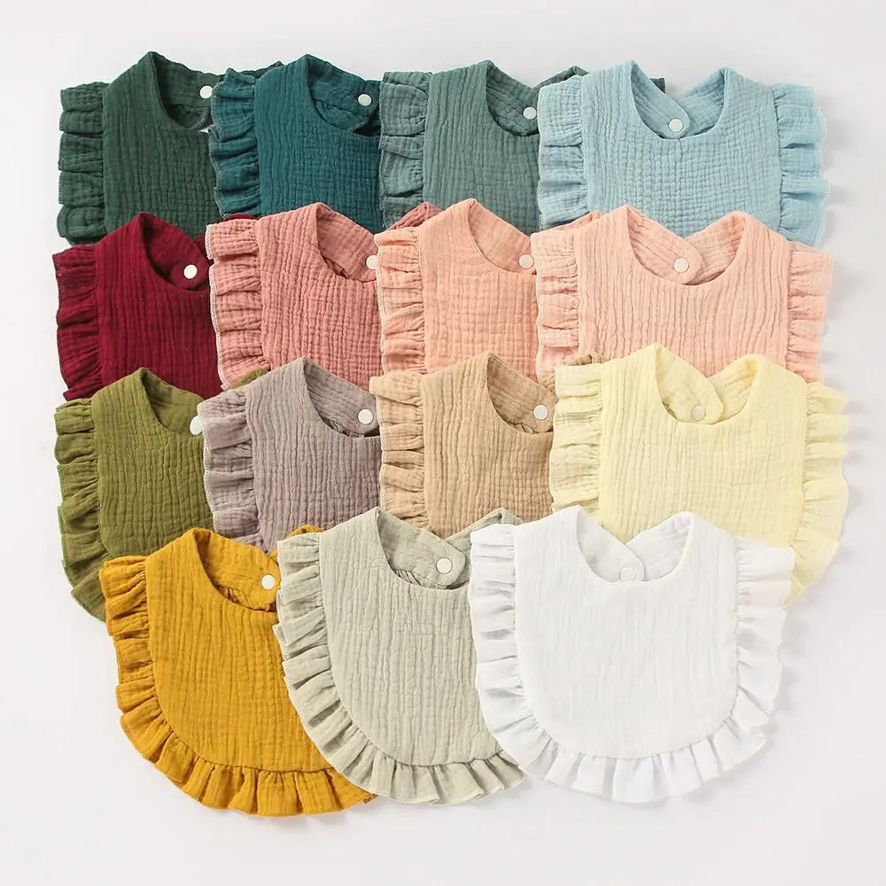 Baby Girls Apron Bibs Toddler Long Sleeve Scarf Waterproof Art Smock Feeding Bib Infant Boys Girls Kids Burp Cloth Bandana