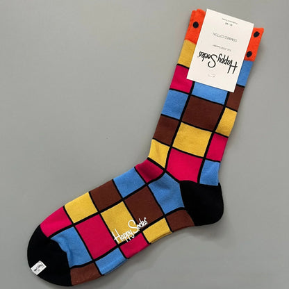 Cotton Happy Socks Men's Classic Crew Sock Shoe Size 10 - 13 Soft