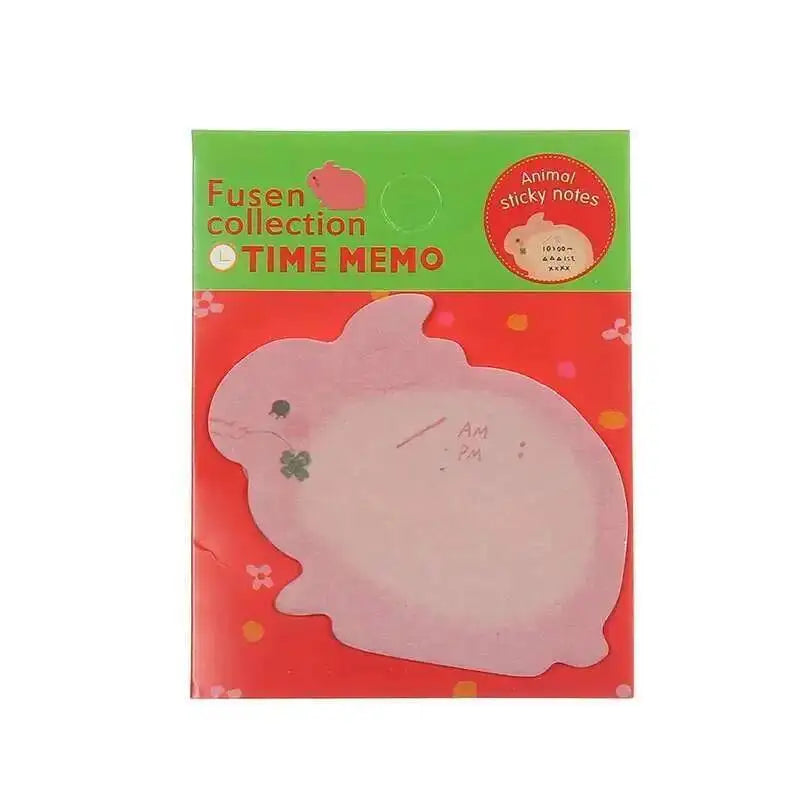 1 Pcs Sticker Cute Kawaii Animal Sticky Notes Notepad Memo Pads Office School Supply Stationery Panda Cat Hare Bookmark Post