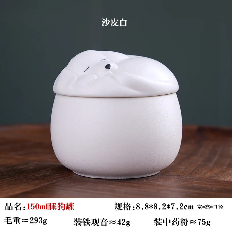 Ceramic Urn Dog Hair and Teeth Storage Pets Memorials Urn for Dogs Ashes Sealed and Moisture-proof Pet Souvenir Products