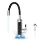 3000W Stainless Steel Electric Heating Tap, Electric Kitchen Tap Instantaneous Water Heater with LCD Temperature Display,360° Rotatable Hot Water Tap for Kitchen Bathroom