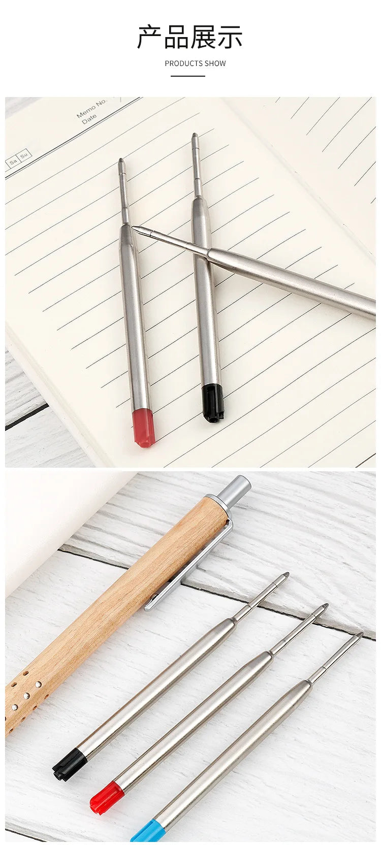 5/10/20pcs L:3.9 In Ballpoint Pen Refills for Parker Pens Medium Point blue red Black Ink Rods for Writing Office Stationery