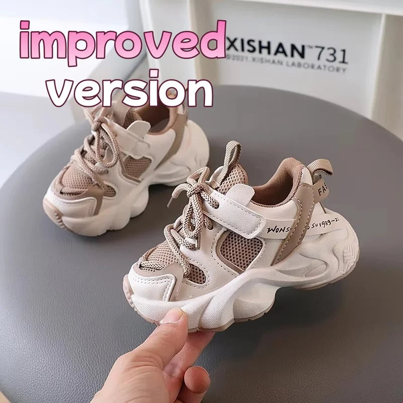 Spring Autumn Kids Sport Shoes Mesh Breathable Boys Sneakers Student Girls Shoes Non-slip