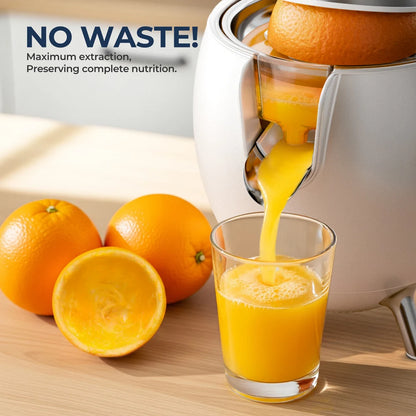 ROUNY Electric Citrus Juicer, Orange and Lemon Press with Stainless Steel Spout, BPA-Free Parts and Easy-Clean Design