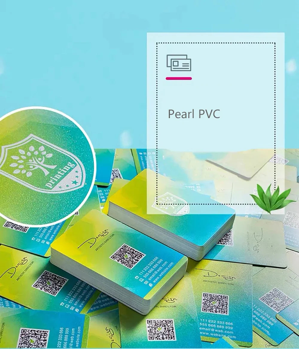 Custom PVC Business ID Card Own Design Logo Name Plastic Waterproof Double Side Glossy Matte Thank You 0.38mm 85.5*54mm 200pcs