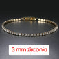 Hip Hop Iced Out 3/4/5mm Crystal Tennis Bracelet for Men Homme Trendy Punk Zirconia Men's Chain on The Hand Streetwear Jewelry